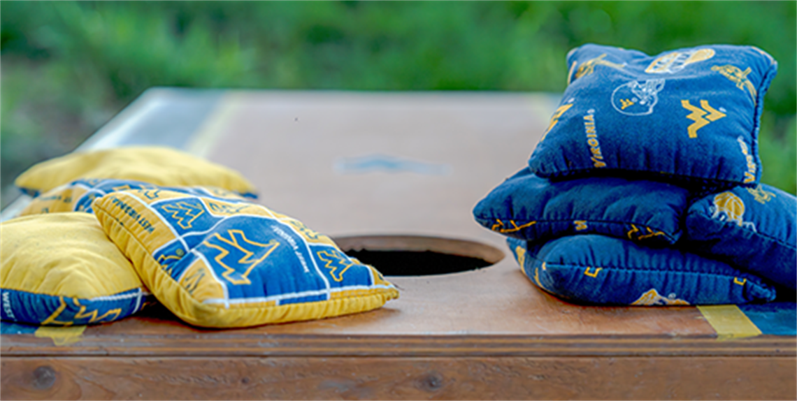 Corn hole bags on board