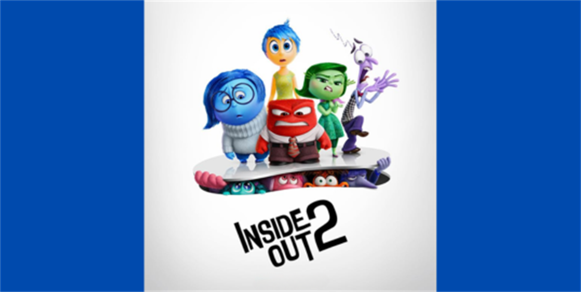 Inside Out 2 Characters on a blue background Inside Out 2 Characters on a blue background