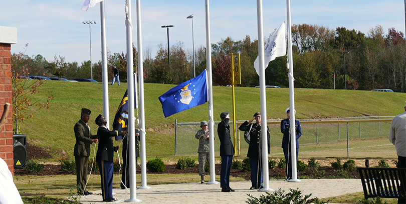 Honor Garden flag raising Honor-Garden-flags-raised