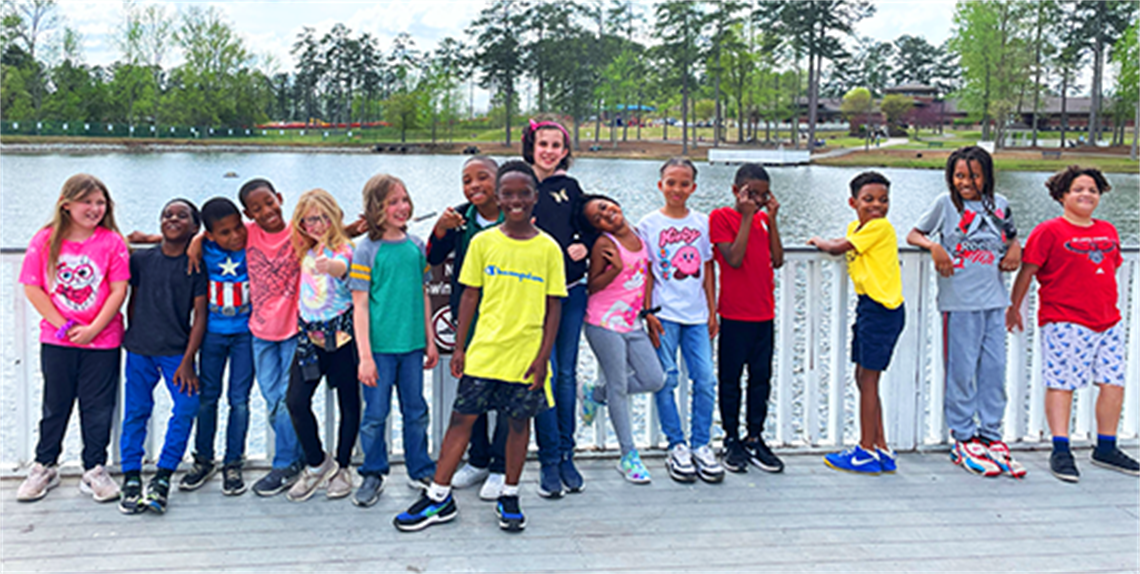 Kids on dock at Hunter Park from KDO Camp